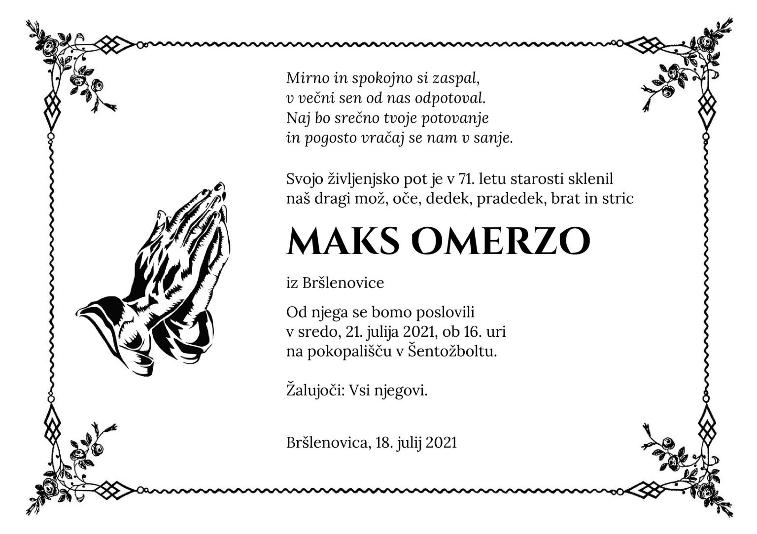 Osmrtnice: